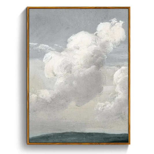 Framed Canvas Wall Art Room Decor Vintage Landscape Wall Art Prints Sky White Cloud Rustic Farmhouse Wall Decor for Bedroom Bathroom Living Room Nature Scenery Aesthetic Paintings 8"X10"