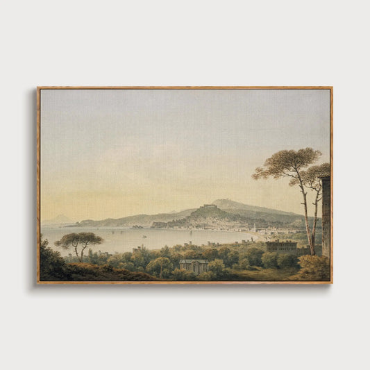 Framed Large Canvas Wall Art Vintage Decor Coastal Beach Nature Wall Art for Living Room Farmhouse Landscape Paintings Wall Decor Vintage Bedroom Wall Art 24"x36"